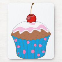 Point de polka rose de PETIT GÂTEAU Tapis De Souris