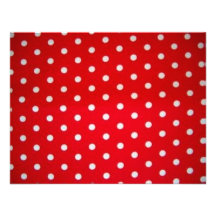 Point de polka rouge et blanc invitations personnalisées