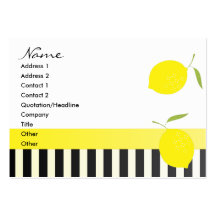 Pointille une bicyclette de citrons cartes de visite personnelles