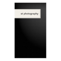 Points noirs élégants de carte de visite de photog