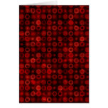 Points rouges avec le noir carte de vœux