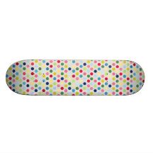 Pois d'arc-en-ciel plateaux de skateboards customisés