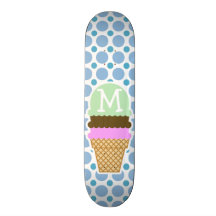 Pois de bleus layette ; Cornet de crème glacée Skateboards Cutomisables