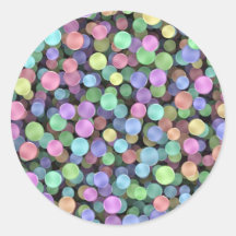 Pois de scintillement d'arc-en-ciel autocollants