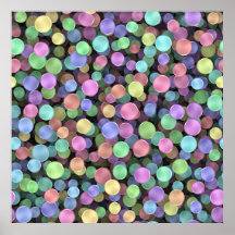 Pois de scintillement d'arc-en-ciel poster