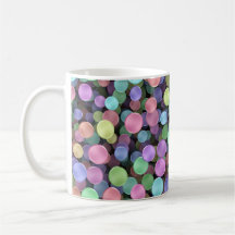 Pois de scintillement d'arc-en-ciel tasse à café