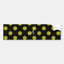 Pois de scintillement de jaune de monogramme adhésif pour voiture