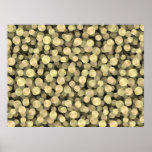 Pois d'or de scintillement affiches