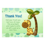 Pois et girafe - Merci Invitations