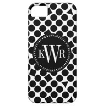 Pois moderne noir et blanc iPhone 5 case