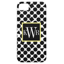Pois moderne noir et jaune coque Case-Mate iPhone 5