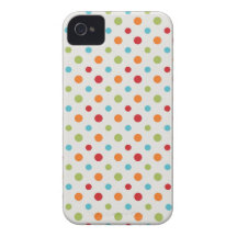 pois multicolore de rétro arc-en-ciel des années ' coque iPhone 4