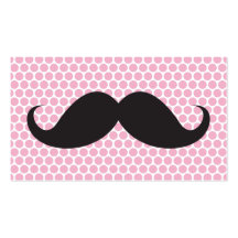 Pois noir drôle de rose de moustache personnel carte de visite