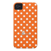 Pois orange d'agrume étui iPhone 4