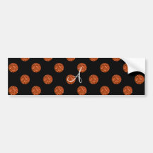 Pois orange de scintillement de monogramme adhésif pour voiture