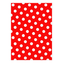 Pois rouge et blanc bristol