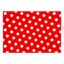 Pois rouge et blanc cartes de vœux