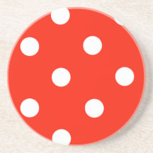 Pois rouge et blanc dessous de verres