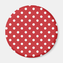 Pois rouge et blanc magnets