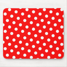 Pois rouge et blanc tapis de souris
