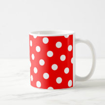 Pois rouge et blanc tasse