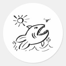 Poissons affamés - ND Autocollants