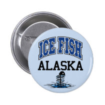 Poissons Alaska de glace badges publicitaires