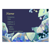 Poissons bleus : Cartes de visite professionnels d Cartes De Visite Personnelles