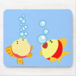 Poissons de bouillonnement mignons Mousepad de ban Tapis De Souris