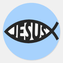 Poissons de Jésus Autocollants Ronds
