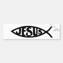 Poissons de Jésus (noir d'adhésif pour pare-chocs) Adhésif Pour Voiture