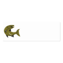 Poissons de Muskellunge de Muskie rétros Modèle De Carte De Visite