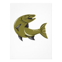 Poissons de Muskellunge de Muskie rétros Invitation