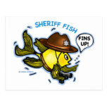 POISSONS de SHÉRIF - bande dessinée Sparky mignonn Cartes Postales