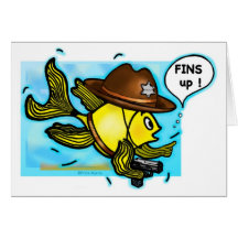 Poissons de shérif - carte Sparky mignonne drôle d