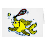 Poissons de tennis, poissons jouant au tennis cartes