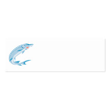 Poissons d'esturgeon rétros carte de visite
