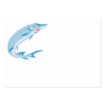 Poissons d'esturgeon rétros modèles de cartes de visite