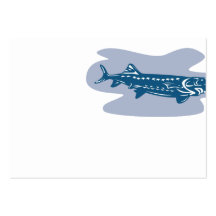 Poissons d'esturgeon rétros cartes de visite professionnelles