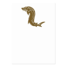 Poissons d'esturgeon rétros cartes de visite professionnelles