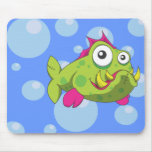 Poissons durs de bande dessinée tapis de souris