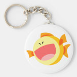 Poissons heureux mignons Keychain de bande dessiné Porte-clé