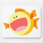 Poissons heureux mignons Mousepad de bande dessiné tapis de souris