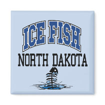 Poissons le Dakota du Nord de glace magnets