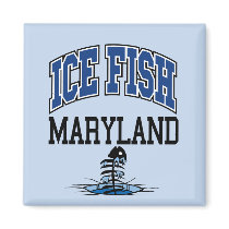 Poissons le Massachusetts de glace - customisé magnets