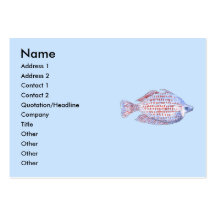 Poissons. Ligne rouge Rainbowfish. Carte De Visite