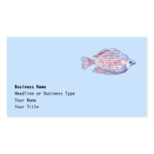 Poissons. Ligne rouge Rainbowfish. Modèles De Cartes De Visite