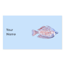 Poissons. Ligne rouge Rainbowfish. Modèles De Cartes De Visite