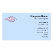 Poissons. Ligne rouge Rainbowfish. Cartes De Visite Professionnelles