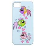 Poissons mignons de bande dessinée avec le cas de  coque iPhone 5 Case-Mate